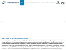 Tablet Screenshot of goodwillpolyplast.com